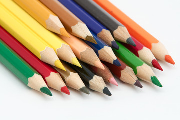 Bunstifte Spitzen diagonal