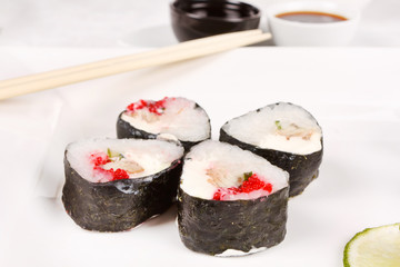 sushi on the plate