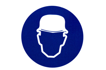 Wear a hat sign on isolated background