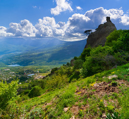 Colorful summer landscape in the Crimea