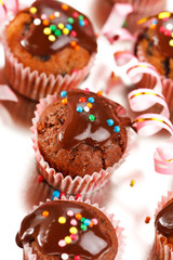 muffins with chocolate