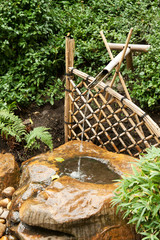 Bamboo fence and pipe