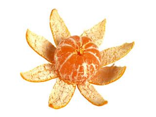 Naklejka na ściany i meble Mandarin isolated on a white background