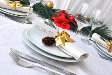 Serving a festive Christmas table