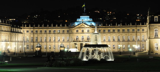 Nachtaufnahme Stuttgarter Schloss