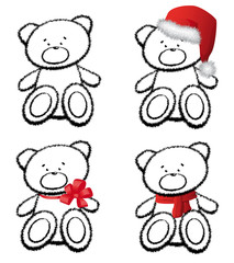 The teddy bear isolated on white