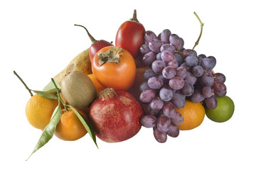 fresh fruit isolated on white background