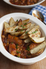 Chilli bean and sausage bake