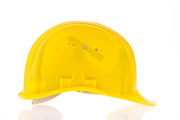 Bauhelm eines Bauarbeiters