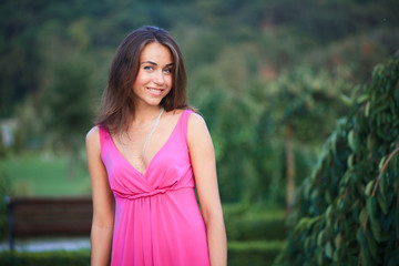 Beautiful young woman outdoor portrait