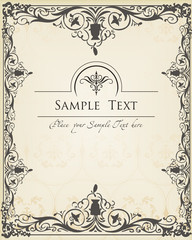 Vertical vintage background for Book cover vector
