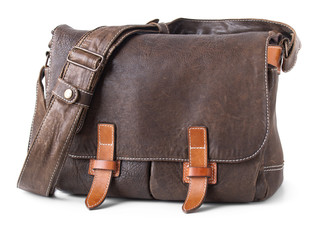 brown leather bag