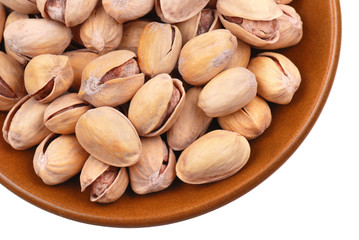 The plate with pistachio