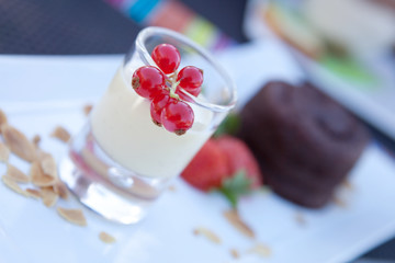 verrine, fondant  au chocolat