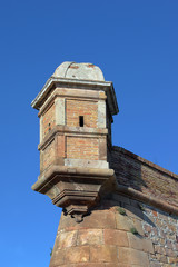 Old lookout tower in a mediterranean fort