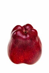 Big red apple isolated over white background.