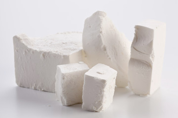 Pieces of feta cheese