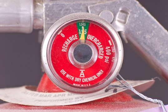 Fully Charged Meter on Fire Extinguisher