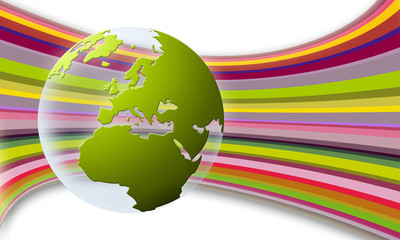 World Globe texture (green) © Gut Feeling