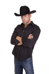serious cowboy