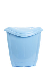 empty recycling bin on white