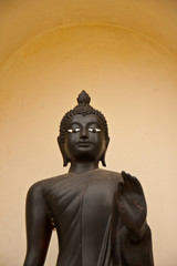 Black monk statue