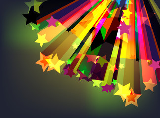 Colorful background with stars pattern.