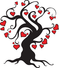 tree with hearts