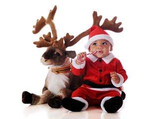 Santa and Reindeer