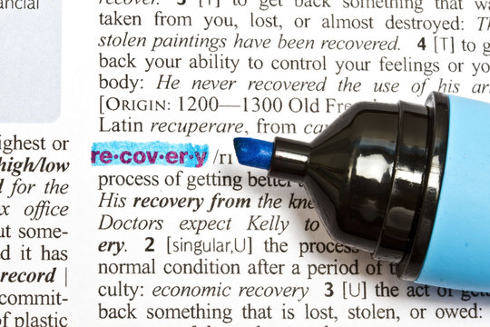 the word recovery highlighted