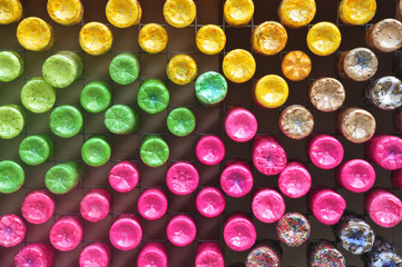 colorful bottle on the walls