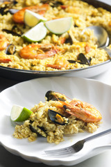 paella with seafood