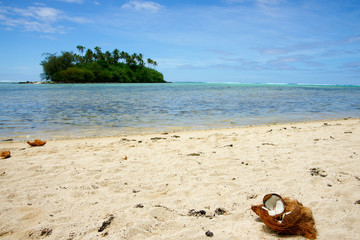 Fototapeta na wymiar Tropical island scene.