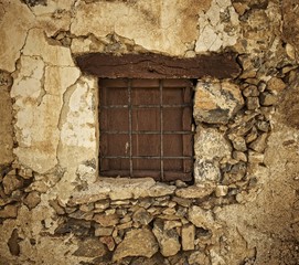 Window in the stone wall