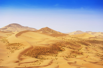 Fototapeta na wymiar dune, pustynia, tło, sylwetka