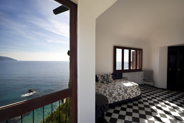camera da letto con vista strepitosa sul mare