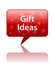 GIFT IDEAS Speech Bubble (christmas shopping sale offers button)
