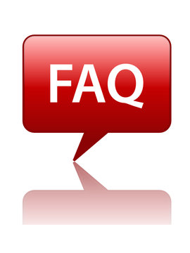 FAQ Speech Bubble Icon (contact support hotline help sos button)