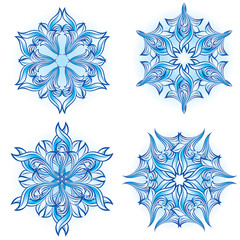 Set of snowflakes
