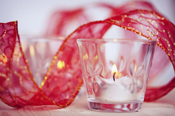 candles on a blurred background