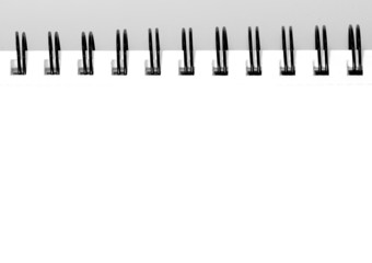 sketch book with blank page for your text or photo