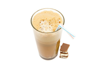Greek cold coffee - frappe isolated on white