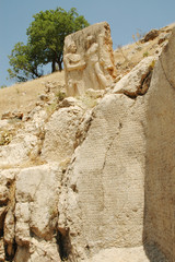 Historic monument on Mount Nemrut in Turkey