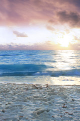 Obraz premium Sunrise cancun seascape