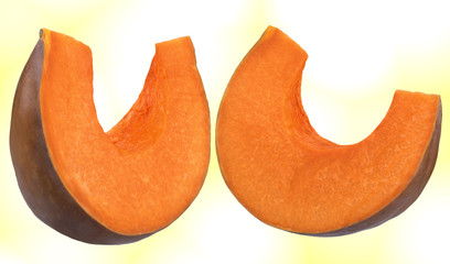 Tranches de courges muscade de Provence, potiron