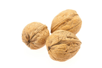 Walnuts isolated on white