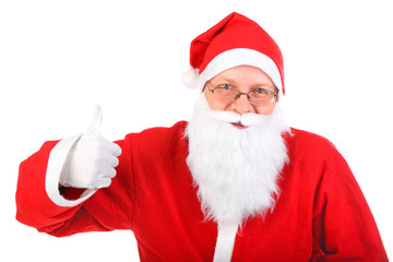 santa claus with thumb up