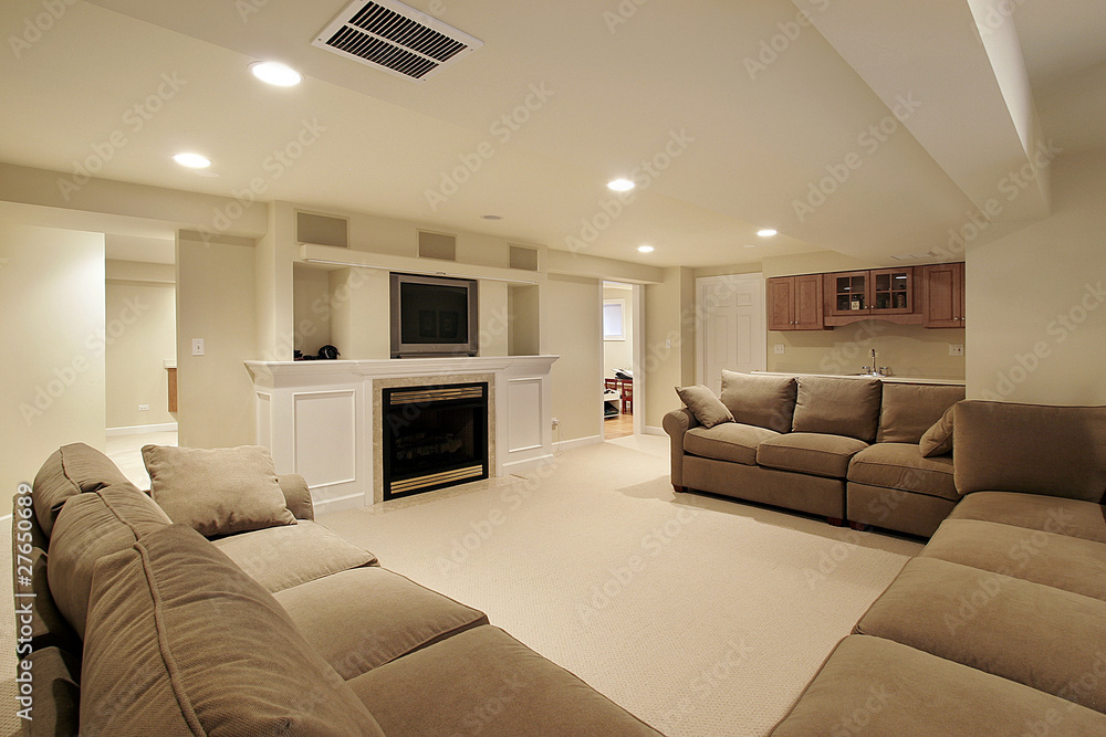 Wall mural Basement in luxury home