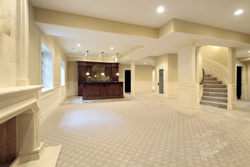 Basement in new construction home