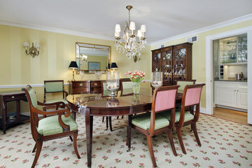 Dining room with butler's pantry